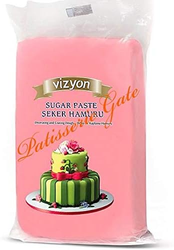 Pink Sugar Paste Ready to Roll Icing Dough Suitable for Cake Decoration 0.5kg