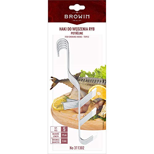 5 Stück Fischhaken, Fleischerhaken, Metzgerhaken, Edelstahlhaken, Räucherhaken, Lebensmittelhaken - zum Kalt- und… – Bild 3