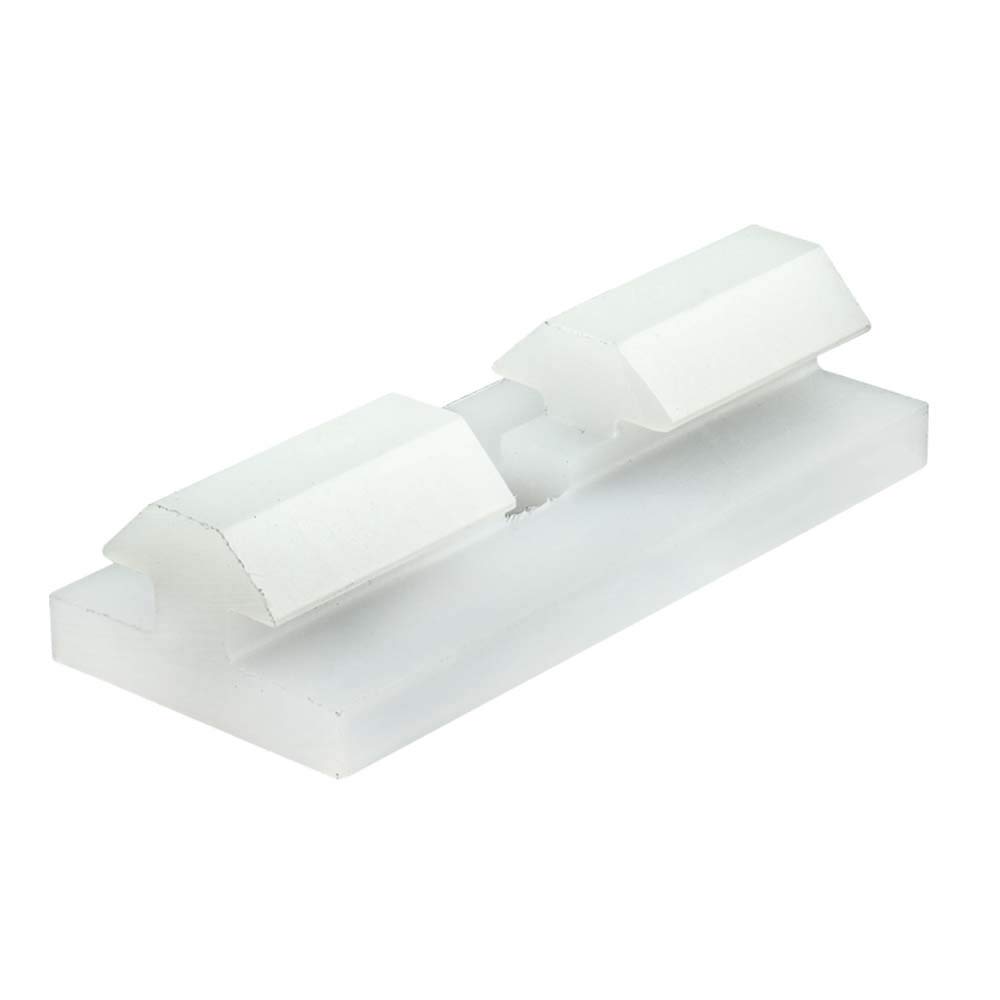 6898, 15 Series, White TSlot Insert Linear Bearing Pad with Brake Hole