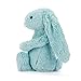 Jellycat Bashful Aqua Bunny, Medium, 12 inches