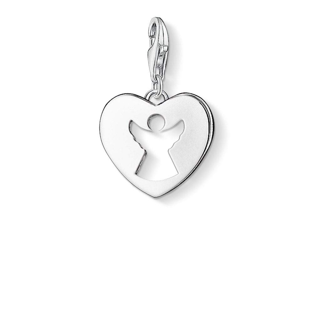 Thomas Sabo Charm pendant guardian angel heart Charm Guardian angel 925 Sterling Silver