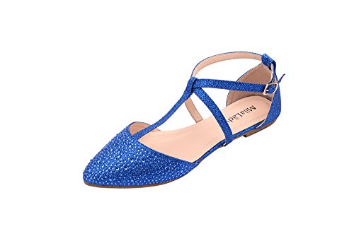 Mila lady laurel womens pointed toe ankle strap t-strap d orsay d…