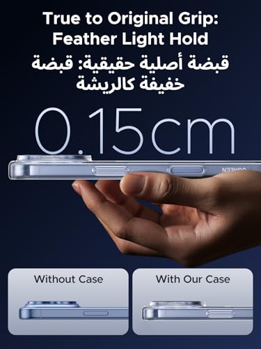 UGREEN for iPhone 17 MagSafe Case Clear Cover, [Military-Grade Protection], Upgrade iCrystal Anti-Yellowing Tech, Scratch-Resistant Back, Camera Control Protective, Ultra Slim Magnetic Case