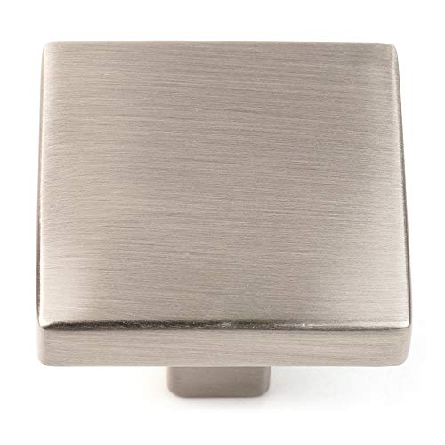 Koofizo Solid Square Bar Cabinet Handle - Nickel Furniture Pull, 5 Inch/128mm Screwhole Distance, 10-Pack for Kitchen Cupboard Door, Bedroom Dresser Drawer, Bathroom Wardrobe Hardware