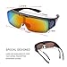 Anti Fog Anti Scratch Safety Goggles Sunglass FLIP UP Polarized Sunglasses Driving Glasses UV400 Fitover Sunglasses for men and women (Red, 5.8)