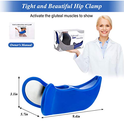 Litthing Super Kegel Exerciser, Blue Pelvic Floor Muscle and Inner Thigh Exerciser with Exercise Band, Hips Muscle Trainer Correction Beautiful Buttocks Bladder Control Device for Women