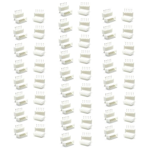 Optimus Electric XH2.54-5P Straight 5 Pin Header With 2.54mm Spacing as Connectors for Integrated Circuits and Prototyping PCBs from Pack of 100