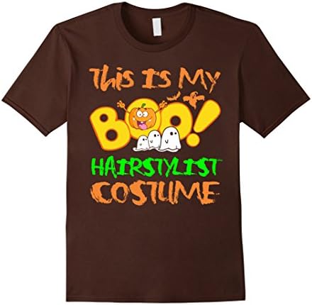Mens My Boo Hairstylist Costume Halloween Funny Tshirt Small Brown