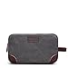 TOUPONS Men's Travel Toiletry Organizer Bag Canvas Shaving Dopp Kit TSA Approved (Grey)