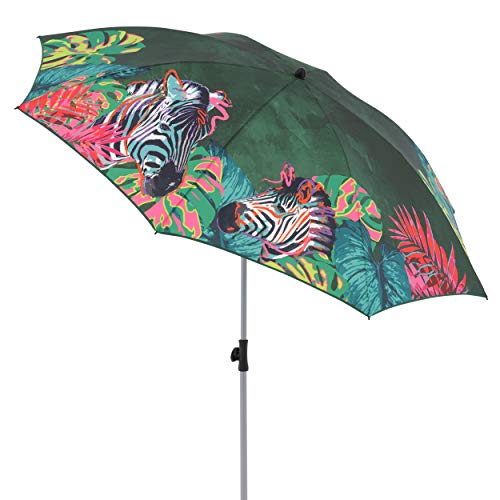Doppler GS Basic 200 - Sonnenschirm für Balkon oder Garten - Regenabweisend - Knickbar - ca. 200 cm - Zebra