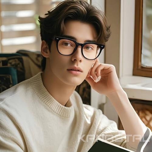 KANASTAL Anti-Blue Light Glasses for Men and Women Square Resting Clear Lenses Anti Fatigue Filter Blue Light Blocking Glasses for Gaming/Computer/TV/Mobile Phone