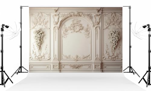 Photo 1 of Kate 8×8ft (2.5×2.5m) European Style Photo Backdrop Classic Gypsum Pattern Deco Interior Photography Background for Photo Studio Photographer Props