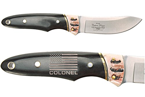 NDZ Performance Elkridge 3.25 Trailing Point Fixed Blade Knife Full-Tang Bolster Us Flag Colonel 003