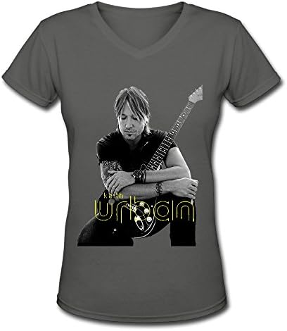Ripcord Keith Urban World Tour 2016 V Neck T Shirt For Women DeepHeather