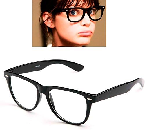 Fashion Retro Unisex Mens Womens Clear Lens Wayfarer Nerd Geek Glasses Eyewear !