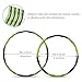 Hula Hoop 2lb, Weighted Exercise Hula Hoop for Adults Kids, Adjustable 8 Detachable Sections Weight Loss Fitness Hula Hoop for Exercise Workout Dancing Soft Ruler (Green)