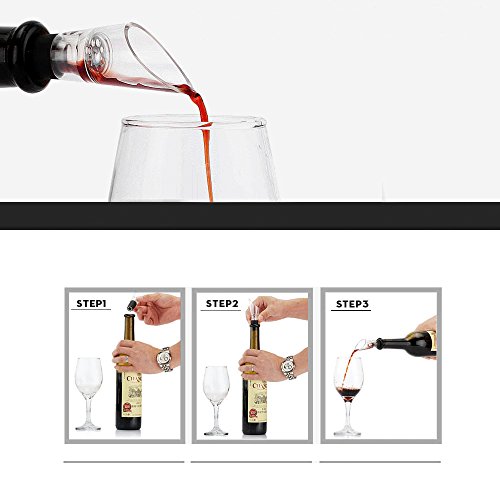 8 Pack Wine Aerator Pourer by Sanpink, Premium Aerating Decanter Spout - Thumbnail 3