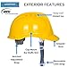 AMSTON Safety Hard Hat, Head Protection, “Keep Cool” Vented Helmet, Fully Adjustable, Low Profile, Cap Style, Type 1 Class C, Construction, ANSI Z89.1, Yellow