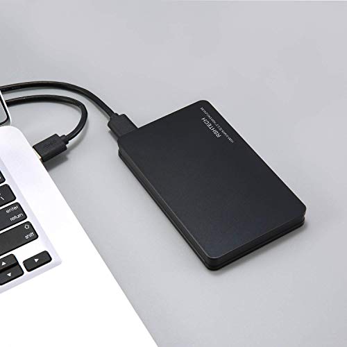 RSHTECH USB 3.0 to SATA Hard Drive Enclosure for 2.5 in 7mm and 9.5mm HDD SSD Aluminum Case [Support UASP and 4TB Drives](Black) - Thumbnail 5