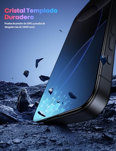 Lamicall Mica para iPhone 17 Pro Max - [Top 9H Película de Vidrio Templado], Marco de Instalación Fácil, 0 Burbujas, AntiHuellas, Protector de Pantalla para iPhone 17 Pro Max (6.9") - 2 Piezas