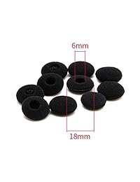 AIRSN - Lote de 20 almohadillas de espuma de repuesto para auriculares de 0.709 in, radios Walkie Talkie