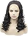 Riglamour Micro Million Braids Lace Front Wig Wavy Ends Black #1B Synthetic Hair Braided Wigs African Hair Braiding Styles Cornrows Wig for Black Women Heat Resistant 16 Inches