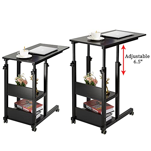 Hadulcet C Shaped Side Table Adjustable, Height Adjustable C Table with