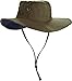 Coolibar UPF 50+ Men's Leo Shapeable Wide Brim Hat - Sun Protective (Large/X-Large- Khaki/Navy)