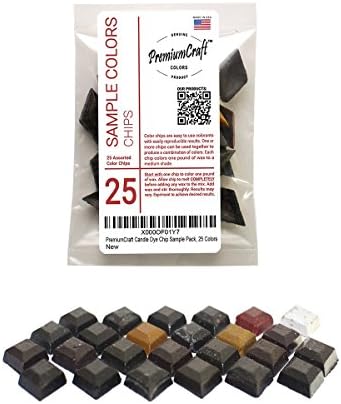 PremiumCraft Candle Dye Chip Sample Pack, 25 Colors