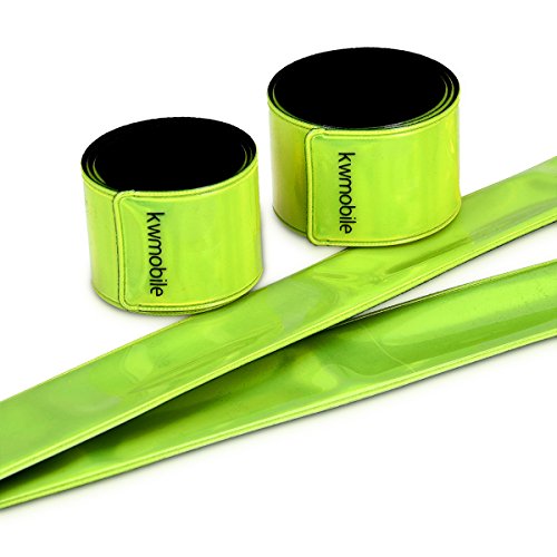 kwmobile 6 Pack Reflector Snap Bands 34 x 3cm High Visibility Safety