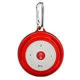 AFENDOÂ® Mini USB Rechargeable Portable Outdoor Wireless Bluetooth Speaker with AUX Input and Voice Prompt , Built-In USB Rechargeable Battery TF Card Reader and Hook, Micro Mini Key-chain Bluetooth Music Amplifier & Phone, with Built-in Mic for use as a Powerful Hands free Speakerphone, Support 32 GB TF card music playing, 4 hours Playtime, Powerful Loud and Clear Sound with Super Bass Player, Card Reader for iPhone 6, 5S, 5C, 5, 4, iPod Touch 4G, SanDisk Sansa Clip Plus, BlackBerry, HTC EVO, DROID, Samsung Wave, Samsung Galaxy S2, S3, S4 , MP3 Player, Tablet, Laptop, Computers and Any Bluetooth Enabled Device-18 months warranty-Red