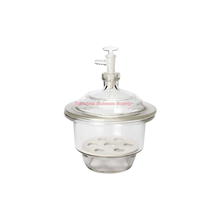 Buy Deschem 120mm Glass Vacuum Desiccator Jar,12cm Dessicator Dryer