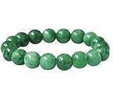 Dark Green Beads Stretch Bracelet 10 Mm