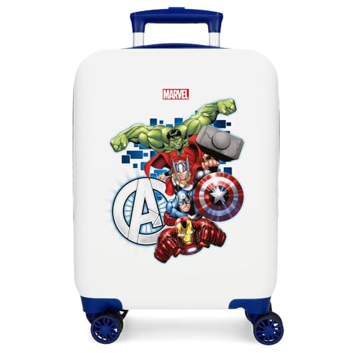 Joumma Marvel Avengers Attack Maleta de Cabina Blanco 33x50x20 cms Rígido 2 kgs Cierre de combinación Lateral ABS 2 kgs 28,4L Equipaje de Mano