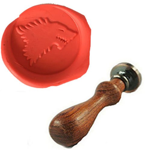 Vintage Cool Wolf Head Custom Picture Logo Wedding Invitation Wax Seal Sealing Stamp Rosewood Handle Set Kit