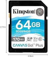 Kingston Canvas Go Plus 64GB SDXC SD Card 170MB/s U3 V30 UHS-I C10 view 7