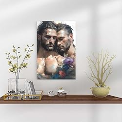 HMLZSJ Nude Muscle Male Torso Portrait Art Gay