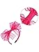 Blulu 4 Sets 80's Lace Headband with Bow for Women 80s Hair Accessories for Halloween Retro 80s Clothing Theme Party(Bright Color)