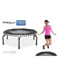 JumpSport Fitness Trampoline Modelo 370   Top nominal para calidad y durabilidad   quietest Bounce   vatios de la música 4 entrenamientos DVD