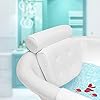 Essort Bath Pillow Spa Bathtub Pillow with 4 Suction Cups, Head, Neck, Back and Shoulder Support Bath Pillows for Hot…