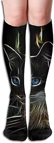 Unisex Long Stocking Cute Black Cat Winter Long Hose Knee High Socks For Mens Women