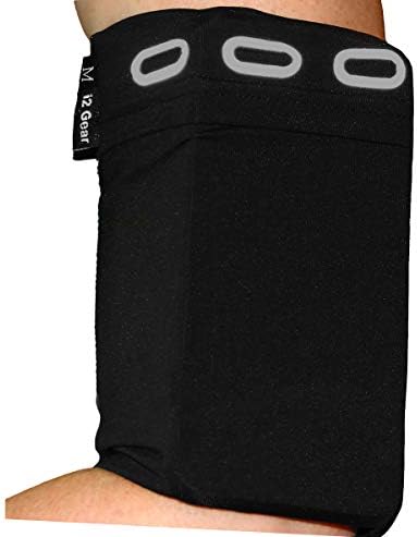 i2 Gear Phone Sleeve for Running - Elastic Arm Phone Holder, Reflective Armband for Motorola Moto G7 Plus, G7 Power, G7, Play, G6, Moto One Power, G4 Plus, Moto X4, G6 Plus, Z (Black, Large)