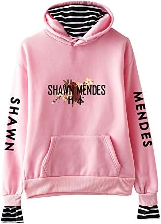LOVEYF Unisex Stylish Hoodie Shawn mende Printed Long Sleeve Hooded Sweatshirt Spring Casual Music Fans Hooded Pullover