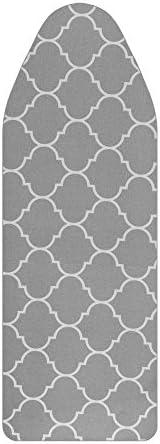 VieveMar Premium Ironing Board Cover, Thick Padding with Cotton, Foam and Felt Pad, Easy FIT with Drawstring, Heat Reflective. Fits Boards 14" x 54" (Moroccan Clover)