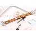 bayite Leather Bands Compatible with Fitbit Charge 2, Replacement Genuine Wristband Straps Women Men, Brown Small