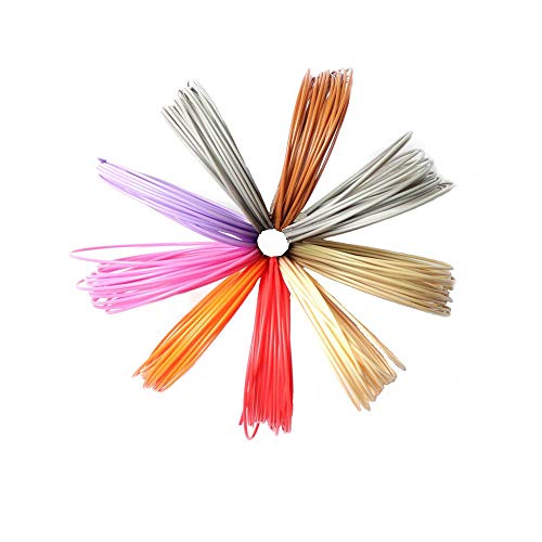 1.75mm PCL Filament Refills for 3D Drawing Pen, Accessories Consumables Only for Low Temp 3D Printer Pen, Non-Toxic, No Odor, Safe to Use, 12 Pack for Longer Drawing