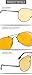 Mens Womens Classic Retro Night Vision Polarized Yellow Driving Glasses Anti-glare Rain Day Sun Glasses