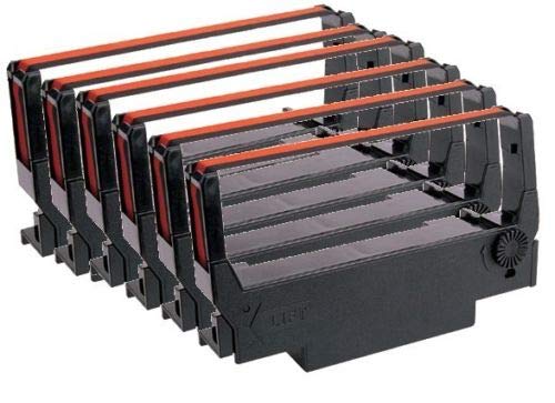 12 Bixolon SRP 270 275 275iiic Black & Red Ribbons - Replaces Epson ERC 30BR Ribbons (12 Ribbons)