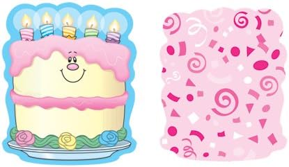 Carson Dellosa – Birthday Cake Mini Colorful Cut-Outs, Classroom Décor, 36 Pieces