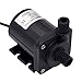AUBIG Aquarium Fountain 12V DC Mini Water Pump 130GPH Inlet & Outlet 1/4 13.2mm NPT 60° Threads Brushless Low Noise <40dB DC40E-1250 Black